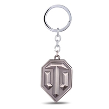 New Fashion World of Tank Keychain Metal Game Logo Key Chain Llaveros Chaveiro Keyring WOT Key Rings Men gift for BF 2024 - buy cheap