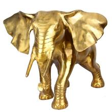 34 см китайский натуральный медный слон для дома Креативные украшения 2024 - купить недорого