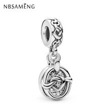  925 Sterling Silver Charm Mind Connection Crystal Charms Pendant Beads Fit Pandora Original  Bracelets Women Jewelry 2019 2024 - buy cheap