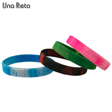 Una Reta Brand Fashion Casual Sports Bracelets Wristband Colour Rubber Bangles for kids friend Gifts Street Jewelry 2024 - buy cheap