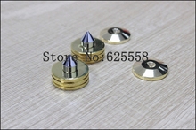 3Set Brass Gold Plated Speaker Spike Stand Spikes Isolation Cone Feet Base hifi Amp cone speaker pad 2024 - buy cheap