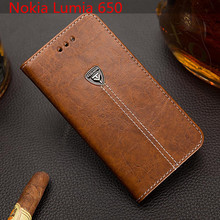 EFFLE High Quality Leather Case For Microsoft Nokia Lumia 650 Flip Cover Case With Card Slot For Lumia 650 Cover Phone Cases 2024 - buy cheap