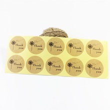 100 Pcs/lot Thank you Dandelion Classical Kraft Label Sticker DIY For Gift Cake Baking Sealing Scrapbooking Labels 2024 - buy cheap