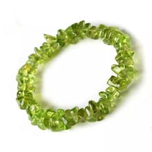 Genuine Natural Peridot Bracelet Women Men Stretch Green Olivine Gems Stone Irregular Bead 7mm 8mm 10mm AAAAA 2024 - buy cheap