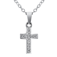 SHUANGR Chain Cross Pendant Necklace Small Silver Color Cross Religious Necklace For Women Men Jewelry collier bijoux 2024 - buy cheap