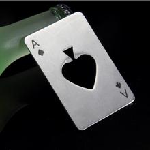 Портативный нож для бутылок пива в форме Покера из нержавеющей стали размер кредитных карт для бумажника инструменты для бара Кухонные гаджеты 2024 - купить недорого