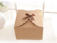 300 шт 9*9*6 см коричневая упаковка крафт-бумажная коробка для конфет \ торта \ ювелирных изделий \ подарка \ шоколада \ Праздничная упаковка коробки 2024 - купить недорого
