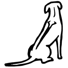 Автомобильные наклейки с собаками, 13,5*15,2 см, светоотражающая Виниловая наклейка для автомобиля, аксессуары для стайлинга автомобиля, черный/серебристый, с рисунком в виде арбуза 2024 - купить недорого