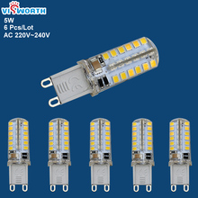 Bombilla LED G9 de 5w, 220V, 230V, mini, 64 LED, 3014 SMD, 360 grados, ultra luz cálida, blanco frío, envío gratis 2024 - compra barato