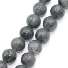 DoreenBeads Gem stone Loose Beads Round Dark Grey 8mm Dia,37cm long,1 Strand(approx 47PCs) (B22945), yiwu 2024 - buy cheap