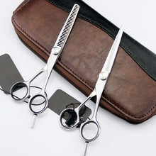 professional Japan steel 5.5 / 6 '' hair scissors cutting barber makas haircut scissor thinning shears hairdressing scissors set 2024 - buy cheap