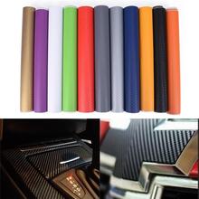 1pcs x  30CM x 1.27Meter 3D Carbon Fibre Vinyl Wrap Sticker Film Sheet 10 Colors 2024 - buy cheap