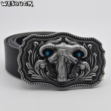 5 PCS MOQ WesBuck Brand Sheep head belt buckle with PU Belt 2024 - buy cheap