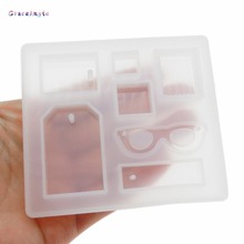 GraceAngie 1pc Multi Shape Silicone Gel Mould Glasses Square Epoxy Resin Molds For DIY Pendant Jewelry Casting Molds Tools 2024 - buy cheap