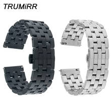 20mm 22mm Universal Quick Release Watchband 5 Pointer Stainless Steel Replacement Band Strap Link Bracelet Black Silver 2024 - buy cheap