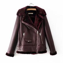 Женская бархатная кожаная куртка 2019, зимняя куртка с мехом, тонкая, осенняя, теплая, bomberka damski, куртки для женщин, зимняя, L 2024 - купить недорого