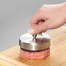 Molde para hamburguesas de acero inoxidable, utensilio manual para hacer hamburguesas, accesorios de cocina 2024 - compra barato