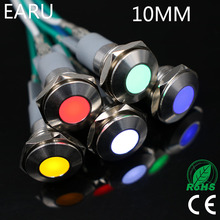 10mm Waterproof IP67 LED Metal Indicator Pilot Light Signal Lamp 3V 5V 6V 12V 24V 220V Machine Car Styling Boat Working PC Power 2024 - buy cheap