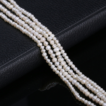 Natural Freshwater Cultured Pearls Beads Round 100% Natural Pearls for Jewelry Making Necklace Bracelet 13 Inches Size 3-4mm 2024 - buy cheap