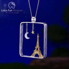 Lotus Fun Moment Real 925 Sterling Silver Handmade Fashion Jewelry Eiffel Tower Design Pendant without Necklace for Women 2024 - buy cheap