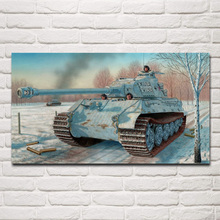 Military battle snow tank posters on the wall picture home living room decoration for bedroom KF820 2024 - buy cheap