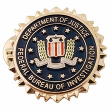 US DEPARTMENT OF JUSTICE FEDERAL BUREAU OF INVERTIGATION METAL LAPEL BADGE 2024 - buy cheap