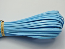 10 Meter Blue Flat Soft Synthetic Leather Jewelry Cord Lace String 3X1mm 2024 - buy cheap