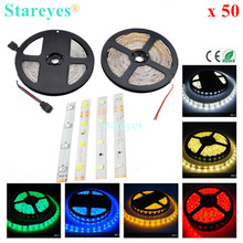 50 pcs SMD 3528 2835 60 LED / M RGB LED Strip 5M 300 LED DC12V IP65 Waterproof string tape flashlight Light Lighting 2024 - buy cheap