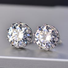 Crown Stud Earrings Fashion Designer Hip Hop Jewelry For Men Women Gifts AAA Zircon Round Earring 2024 - buy cheap