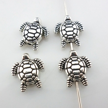 33pcs Tibetan Silver Sea Turtle Tortoise Charm Loose Spacer Beads 11x13mm DIY Jewelry Findings 2024 - buy cheap