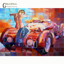 Diamond Embroidery Car and woman gift Picture of Rhinestones,Diamond Painting Cross Stitch Full Square Diamond Mosaic Home Decor 2024 - buy cheap