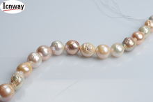 FreeShipping Natural AA white pink lavender baroque Edison Freshwater Pearl 12-13mm 15inches DIY necklace bracelet  Wholesale 2024 - buy cheap