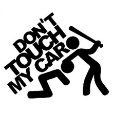 15CM*12.5CM Don't Touch My Car Sticker JDM Slammed Funny Decals Motorcycle Car Styling Accessories Black/Sliver C8-0147 2024 - buy cheap