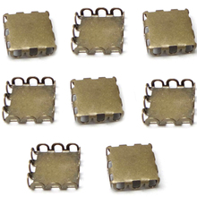 30pcs 2019 Square Antique Bronze Pendants Cabochon Blank Base Fit 12mm Setting DIY Jewelry Making Findings 2024 - buy cheap