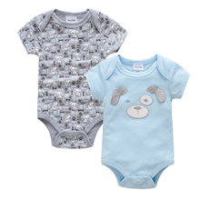 Kavkas Baby Boys 2 PCS/lot Bodysuit Short Sleeve Summer Baby Clothes 3m 6m 9m Cute Animal Newborn Infant Clothing 2024 - buy cheap