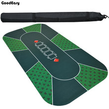 Mantel de póquer de Texas Hold'em, alfombra de juego de mesa verde con patrón de flores de alta calidad, de goma ante, 180x90cm 2024 - compra barato