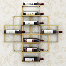 Estante de pared moderno europeo para vino, estante de 8 botellas de vino de Montaje Simple, creativo, soporte para estante de vino tinto, estante para decoración de vino 2024 - compra barato