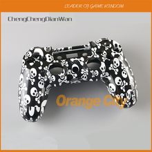 ChengChengDianWan-carcasa Hydro Dip de calavera blanca, Kit de Mod, carcasa de controlador de juego para PS4, funda de controlador 2024 - compra barato