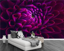 Beibehang Custom wallpaper dark purple flower wall TV background wall 3d living room bedroom sofa background wall 3d wallpaper 2024 - buy cheap