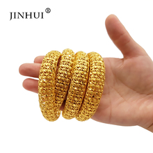 Jin Hui New Fashion lady Luxury Gold Color Jewelry Adjustable Bangles Ethiopian African Women Dubai Bracelet Party wedding Gifts 2024 - buy cheap