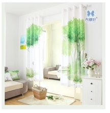 The new hand-painted scenery Korean garden living room bedroom curtains curtain 2024 - buy cheap