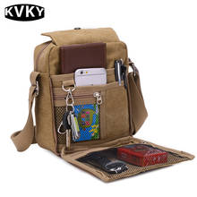 KVKY Men's Bag Multi-function Canvas Shoulder Bag Bolsa Feminina Man Fashion Clutch Bag Purse For Men Travel Male Bag Sac A Main 2024 - buy cheap