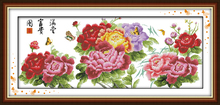 Family wealth cross stitch kit flower 18ct 14ct 11ct count printed canvas stitching embroidery DIY handmade needlework 2024 - buy cheap