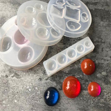 Craft Transparent UV Resin Liquid Silicone Mold For DIY Earrings Necklace Making Jewelry Flat Round Cabochon Pendant Charms 2024 - buy cheap