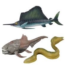 Sailfish-figuras de acción de animales marinos, juguetes coleccionables de animales de cuerpo marino, Morayeel, Dunkleosteus, de goma suave para niños 2024 - compra barato