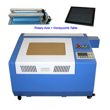 Offline System 50W CO2 Laser Engraving Machine 3040 CNC  Cutting  500mm/s with 4th Axis Honeycomb Table 2024 - buy cheap