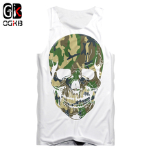 Ogko novo colete camuflado masculino e feminino, camuflado e sensual para homens e mulheres, roupas para academia e hiphop, camisas sem mangas 2024 - compre barato