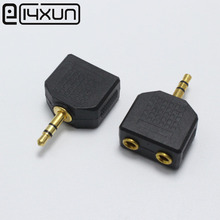 EClyxun 1pcs gold plated 3.5mm Male plug to Female jack 3.5 Audio Connector 2 in 1 Stereo Headset Dual Track Headphone 2024 - купить недорого