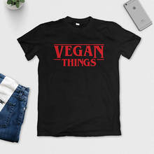 VEGAN THINGS Red Letter Print T-Shirt Funny Letter Print tshirt for women men t shirt Fashion Clothes tees 2024 - buy cheap