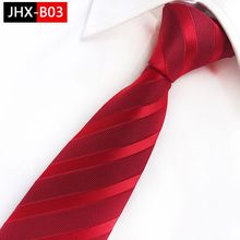 Red Striped Ties For Men Casual Jacquared Neckties For Men Classic Striped Neck Tie For Wedding Party 2024 - buy cheap